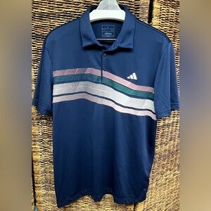 Adidas - Mens Polo, Large‎ - Core Chest Stripe